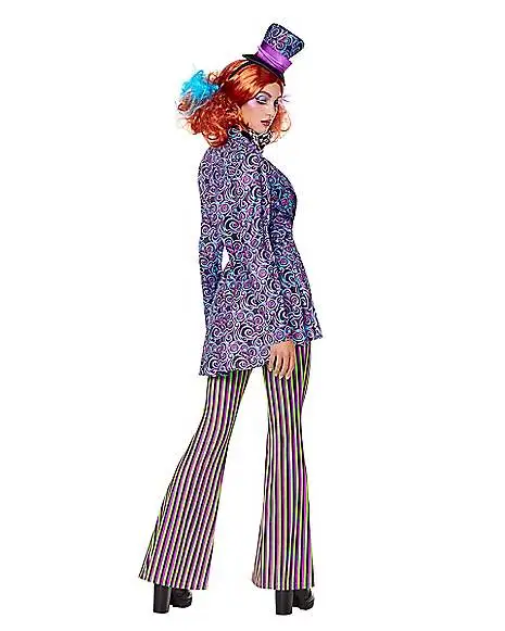 Spirit Halloween Adult Mad Hatter Jumpsuit Costume 4 Spirit Halloween Adult Mad Hatter Jumpsuit Costume - Image 2