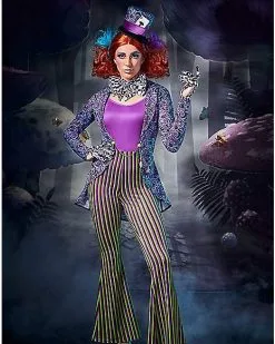 Spirit Halloween Adult Mad Hatter Jumpsuit Costume 8 Spirit Halloween Adult Mad Hatter Jumpsuit Costume -Halloween Clothing Theme Store 01597400 c