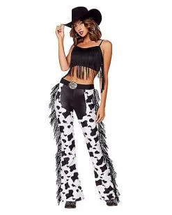Halloween Clothing Theme Store 19 Spirit Halloween Adult Cow Print Chaps