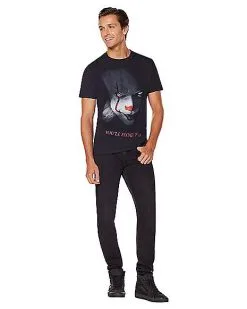 Spirit Halloween Hi Georgie Pennywise T Shirt - It 7 Spirit Halloween Hi Georgie Pennywise T Shirt - It -Halloween Clothing Theme Store 01598119 c