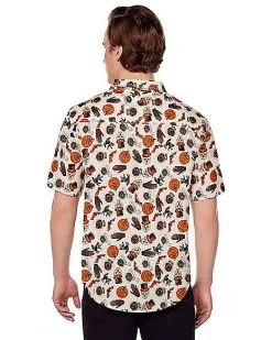 Spirit Halloween Adult Vintage Button Up Shirt 5 Spirit Halloween Adult Vintage Button Up Shirt -Halloween Clothing Theme Store 01599638 b