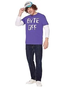 Spirit Halloween Adult Byte Off T Shirt - Stranger Things -Halloween Clothing Theme Store 01600097 c