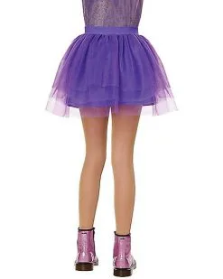 Spirit Halloween Kids Purple Tulle Skirt 5 Spirit Halloween Kids Purple Tulle Skirt -Halloween Clothing Theme Store 01600147 b