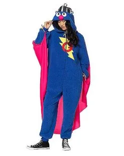 Spirit Halloween Adult Super Grover Union Suit - Sesame Street -Halloween Clothing Theme Store 01601558 c