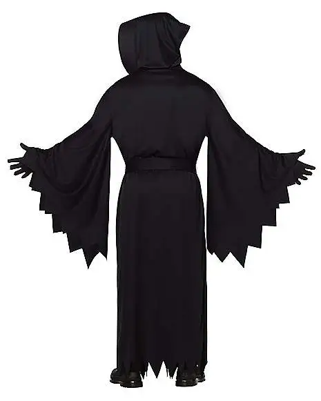 Spirit Halloween Adult Hooded Black Robe Costume 4 Spirit Halloween Adult Hooded Black Robe Costume - Image 2