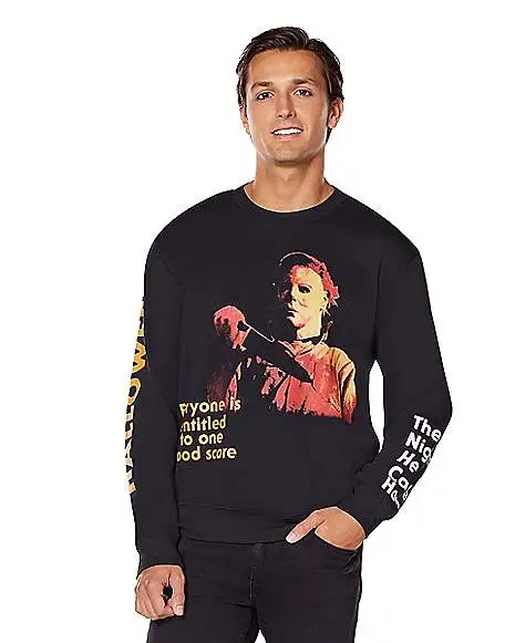 Spirit Halloween Michael Myers One Good Scare Sweatshirt - Halloween 3 Spirit Halloween Michael Myers One Good Scare Sweatshirt - Halloween