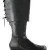 Spirit Halloween Black Pirate Boots -Halloween Clothing Theme Store 07011992 a