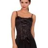 Spirit Halloween Front Lace-Up Corset - Black -Halloween Clothing Theme Store 07060841 a