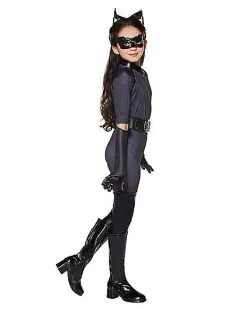 Spirit Halloween Kids Catwoman Costume Deluxe - Batman The Dark Knight -Halloween Clothing Theme Store 07139595 c