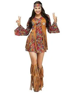 Spirit Halloween Adult Peace And Love Hippie Costume
