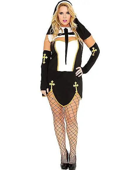 Spirit Halloween Adult Bad Habit Nun Costume 5 Spirit Halloween Adult Bad Habit Nun Costume - Image 3