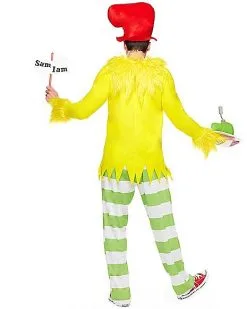 Spirit Halloween Adult Sam I Am Costume - Dr. Seuss -Halloween Clothing Theme Store 07403066 d