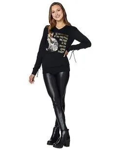 Spirit Halloween Thackery Binx Cat Sweatshirt - Hocus Pocus -Halloween Clothing Theme Store 07526494 c