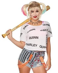 Spirit Halloween Distressed Harley Quinn T Shirt - Birds Of Prey