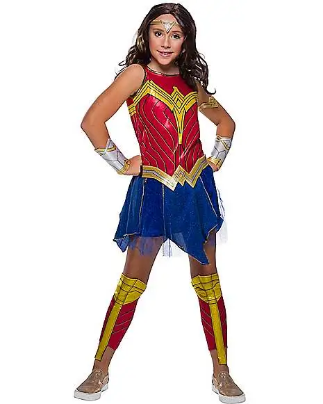 Spirit Halloween Kids Wonder Woman Costume - Deluxe 8 Spirit Halloween Kids Wonder Woman Costume - Deluxe -Halloween Clothing Theme Store 07577422 a