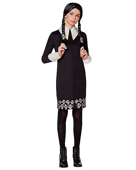 Spirit Halloween Kids Wednesday Addams Costume - The Addams Family 2 3 Spirit Halloween Kids Wednesday Addams Costume - The Addams Family 2