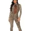 Spirit Halloween Sexy Cat Jumpsuit And Headband -Halloween Clothing Theme Store 07649213 a