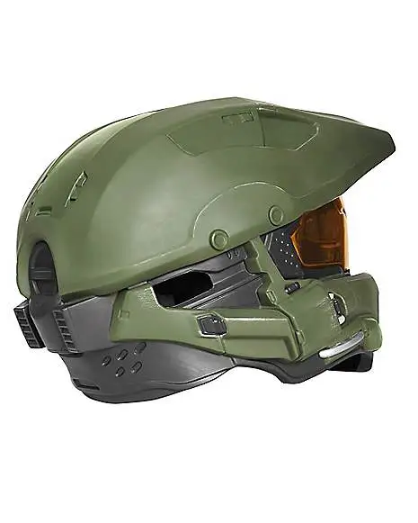 Spirit Halloween Kids Master Chief Light-Up Helmet Deluxe - Halo 6 Spirit Halloween Kids Master Chief Light-Up Helmet Deluxe - Halo - Image 4