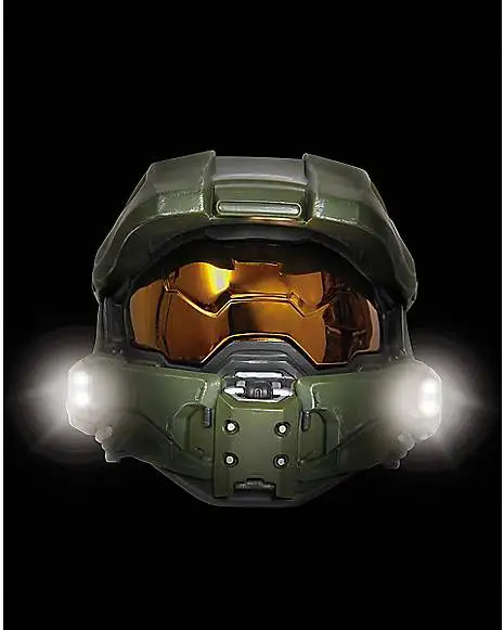 Spirit Halloween Kids Master Chief Light-Up Helmet Deluxe - Halo 7 Spirit Halloween Kids Master Chief Light-Up Helmet Deluxe - Halo - Image 5